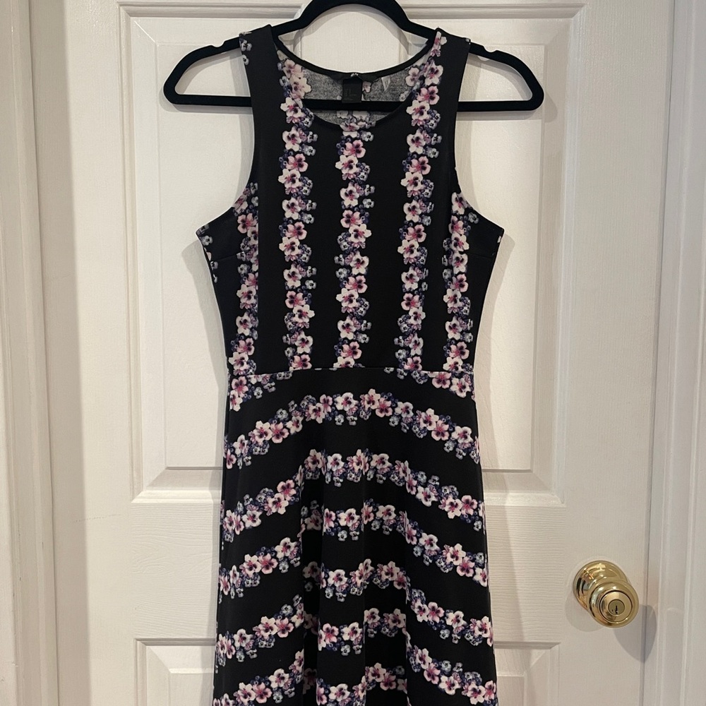 Floral Black Dress